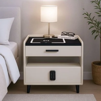 Smart Modern Side Table with Digital Lock